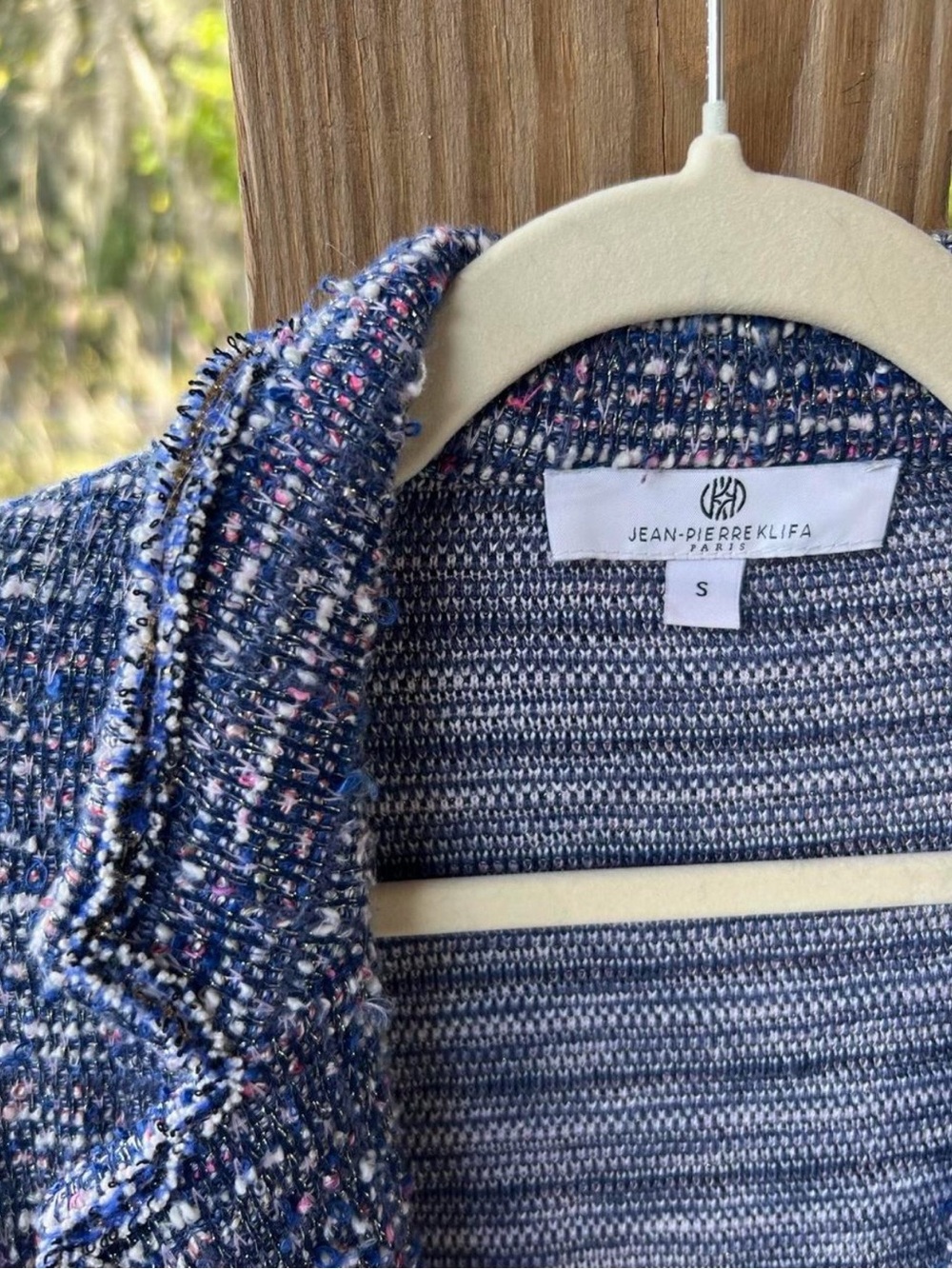 Jean-Pierre Klifa Women's Blue Tweed Dress Jacket